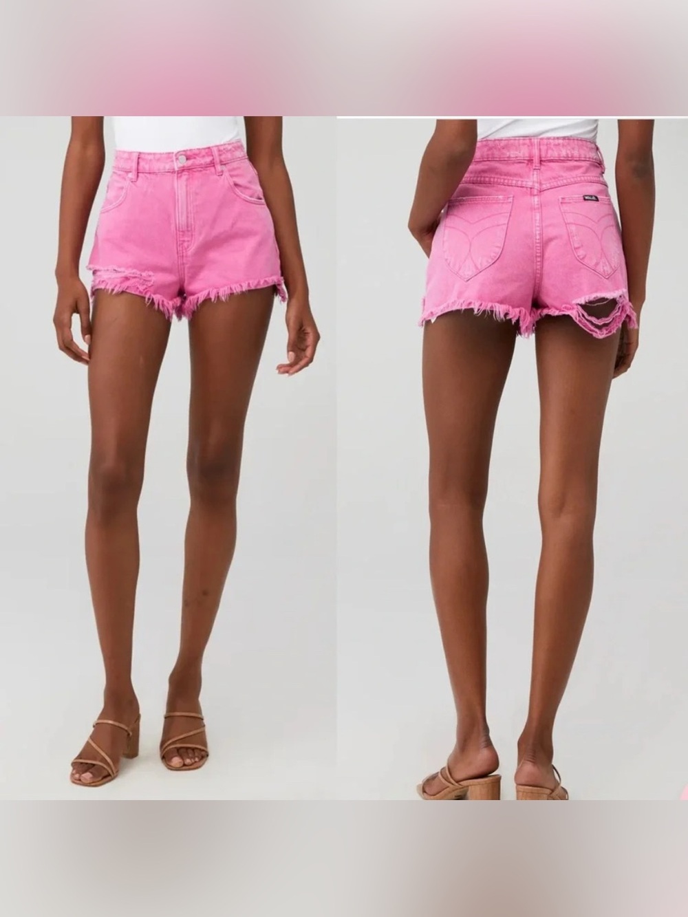 ROLLA'S High-Rise Dusters Denim Shorts